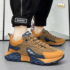 Korean Sneakers For Men Casual Shoes Thick Soled Breathable Running Shoes Mens Rubber Shoes Students Sports Shoes