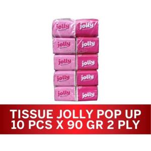 Tissue Jolly Pop Up 200 Sheets 2ply  Tisu Kuliner Kecil Isi 10 pcs