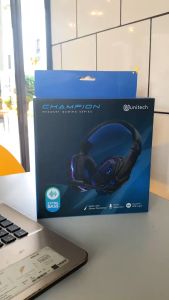 Headphone Gaming Kabel untuk Hp Champion Series Headset Super Bass + Mic + Lampu LED Gratis Splitter