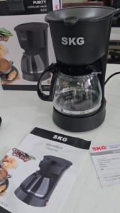 SKG เครื่องชง กาแฟสด 6แก้ว 0.6ลิตร Drip Coffee รุ่น SK-1220 สีดำ