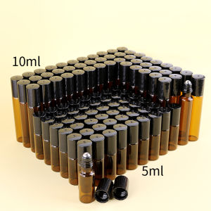 Bộ 50 Màu Trà Tinh Dầu Bộ Chai 5Ml/10Ml Với Con Lăn Inox Nước Hoa Thủy Tinh Con Lăn Chai Cho DIY Xông Phòng