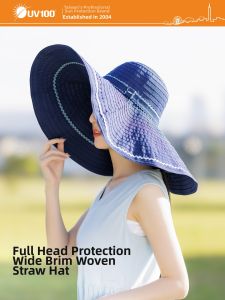 UV100 | Sun Protection Big Brim Hat For Summer Foldable