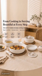 Nipiin Cookware Set Detachable Handle Non-Stick with lid Kitchen Cooking Set(Sauce Pot/Frying Pan/Wok Pan)