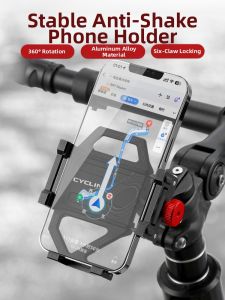 TOOKTRO | Bicycle Mobile Phone Holder Shockproof Foldable Integrated Stem Mount