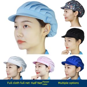Womens Chef Hat Breathable Oil Proof Hair Fall Resistant Dust Free Kitchen Food Service Fashion Work Net Cap for Baking