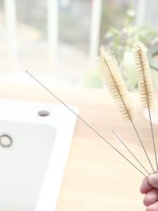 แปรงล้างหลอด ล้างหลอดหัดดื่ม ล้างหลอดน้ํา โค้งงอได้ ขนแปรงละเอียด