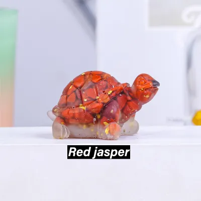 1PC Natural Crystal Stone Turtle Statue Reiki Stone Tortoise Figurine Amulet Fengshui Sculpture for Home Office Decoration