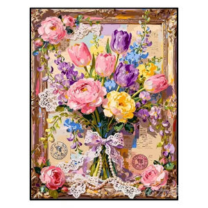 Jigsaw Puzzle 500 1000 1200 2000pcs Beautiful European Floral Pattern Stress Relief Art For Adults Puzzle Fun Present