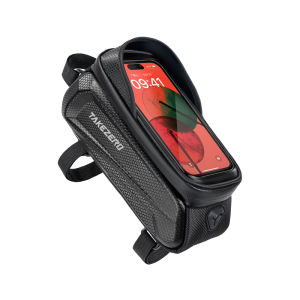 TAKEZERO Bike Phone Bag Touch Screen Waterproof EVA Hard Shell Top Tube Front Frame Pouch MTB Road Bicycle Cycling Accessories