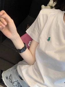 White Basic Short Sleeve Cotton T-Shirt Women Summer Bottoming Loose Top Fashionable Korean Style round Neck Straight Cut