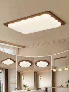 DGY | Vintage Walnut Wood Grain Wabi-Sabi Ceiling Light