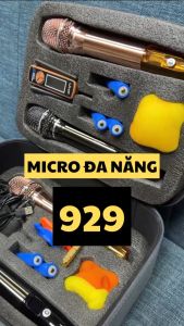 Micro Đa Năng Không Dây 929  - Sóng UHF Chống Hú Độ Nhạy Cao Cho Loa Kéo Amply Mixer - Oris Professional