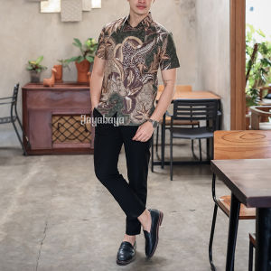 Jayabaya Batik SEMERU Kemeja Katun Lengan Pendek