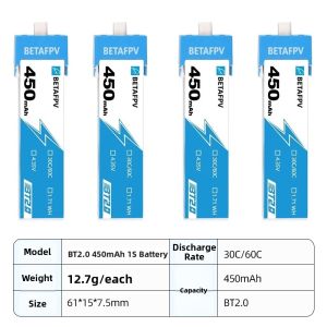 BetaFPV | Quadcopter Drone Battery 450mAh