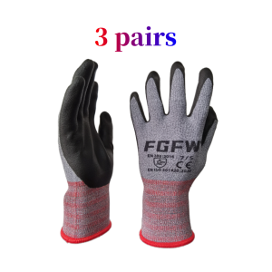 Breathable Nitrile Work Gloves - Soft Durable Spandex EN388 Lv4 Abrasion Heavy Duty for Mechanics Construction Industrial Use