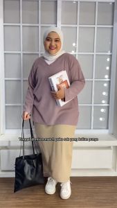 Siselyo Anya Blouse Wafel | Baju Muslim Wanita - Blouse Polos - Atasan Wanita Korean Style