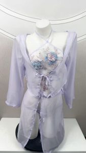 MIMI SHOP ชุดสตรี ชุดนอนเซ็กซี่ ชุดคอสเพลย์โบราณ 🎀 สไตล์สาวจีนเซ็กซี่ พร้อมเสื้อคลุม M-122