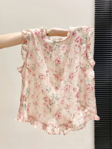LUOSHAO | Floral Off-Shoulder Shirt Breathable Loose