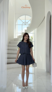 Clouwny Kimi Pleated Skort Bawahan Rok Celana Wanita Simple Korean Look Fit to XL