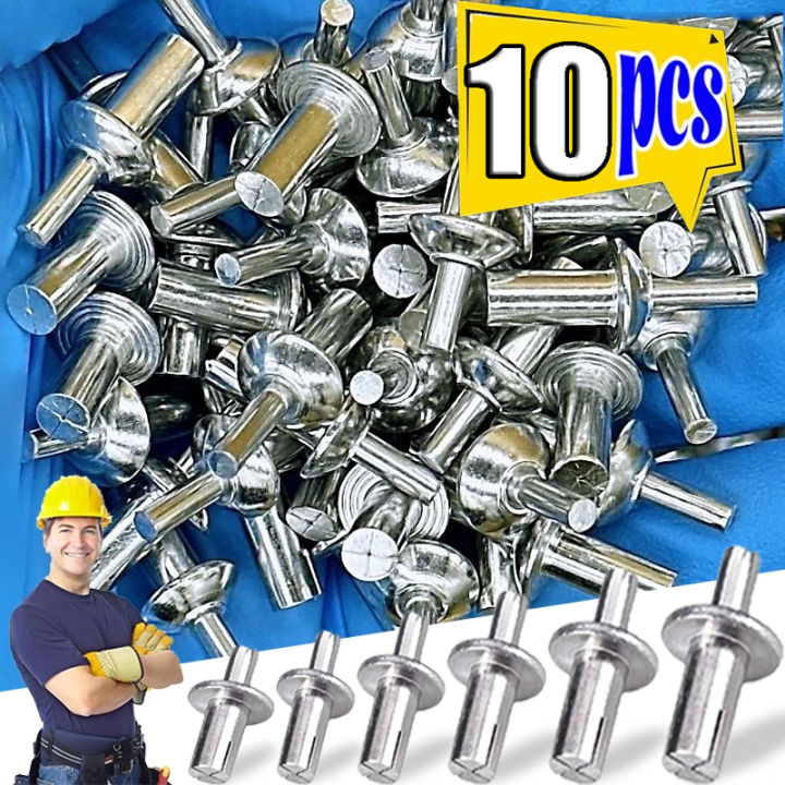 10pcs Aluminum Nail Head Small Tapping Expansion Screw Rivets, Aluminum