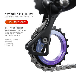 18T Hollow Pulley Wheel 9/10/11 Speeds Hollow Eccentric Pulley Wheel Bike Guide for Shimano R8000 R7000 MTB Road Bicycle Part