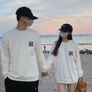 Internet Celebrity Ins Super Popular Spring & Fall American Fashion Brand Trendy round Neck All-Matching Heavy Weight Couple Sweatshirt Apricot Clothes for Men and Women