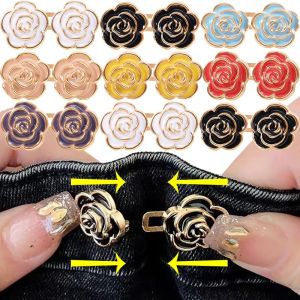 Tinh tế tăng thắt lưng thuận tiện thắt chặt quần vòng eo kim loại kẹp jeans thu nhỏ Dây thắt lưng Fastener hợp kim Eo Nút