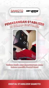 Stabilizer SAMOTO SR15KVA 15KVA 15000VA 13500W 95V-280V AVR Stavolt Relay Garansi 3 Tahun PALET KAYU