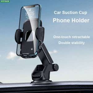 Car Phone Holder Strong Suction Cup Mobile Phone Stand 360° Rotating Adjustable Car Dashboard CellPhone Mount for Windscreen