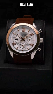 US MASTER นาฬิกาข้อมือผู้ชาย สายซิลิโคน บอกวัน-วันที่ ดูเวลา 24 hr นาฬิกาควอตซ์ ประกัน 1 ปี USM-EA10