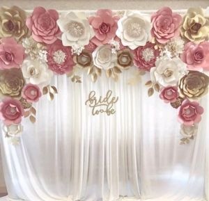 Dekorasi Acara Paper Flower wedding engagement aqiqah ultah dll