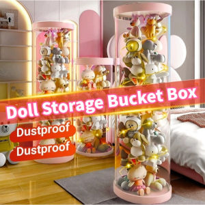 Stuffed Toy Organizer Toy Storage Transparent Doll Storage Bucket Box PVC Toy Storage Bucket Toy Box