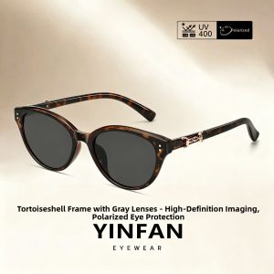 YINFAN | Retro Tortoiseshell UV400 Polarized Sunglasses With Prescription