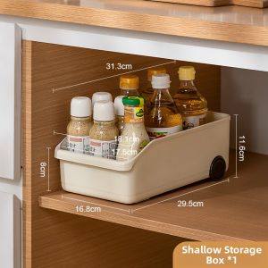 Dehub | Kitchen Cabinet Organizing Box With Wheels and Handle