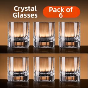 Luxury Crystal Glass Whiskey Tumbler Set Thickened