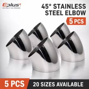 Bộ 5 Ống Thép Không Gỉ 45 Độ Nối Hàn Đa Năng Đánh Bóng Dùng Cho Ống Xả Xe Hơi Và Đường Ống Công Nghiệp