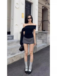 Váy Ngắn Cạp Thấp Gợi Cảm Có Quần an Toàn Váy Ngắn Chữ a Cạp Cao Phong Cách Hàn Quốc Váy Ngắn Mùa Thu Váy Ngắn Chữ a