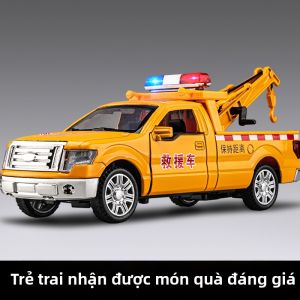 HUPINXIAN | Xe Mô Hình Xe Cứu Hỏa Kim Loại