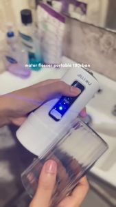ALLTOU Water Flosser 3 Modes Oral Irrigator 200ml Large Tank Water Flosser Cordless 360° Cleaning Teeth Cleaner