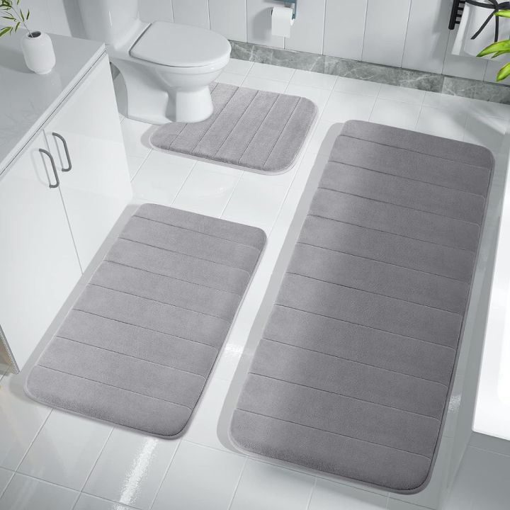 Super Absorbent Bath MAT Memory Foam พรมลื่นพรมห้องน้ําอ่างอาบน้ํา