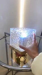 BDO น้ำระลอกบรรยากาศโคมไฟหมุนแบบไดนามิกสาวโรแมนติกหัวใจโคมไฟตารางแสงและเ