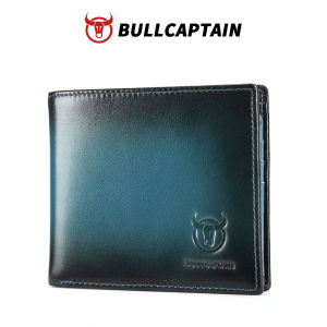 BULLCAPTAIN High Quality Genuine Leather Wallet Mens Business Casual Multi-card Slot RFID Function Card Holder Japanese and Korean Style Fashion Wallet