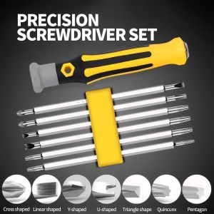 Magnetic Precision Screwdriver Set 6-in-1 Mini Screwdrivers Set Multifunctional Screwdriver Set General Repair Tool for Home