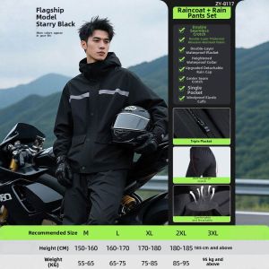 JOSEN LIGHTING | Waterproof Raincoat for Delivery Riders Flood Protection Motorcycle Riding Use