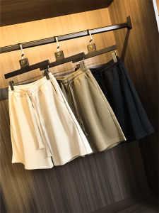 Mens Summer Elastic Waist Breathable Comfortable Five-Quarter Pants Shorts High Grammage Mesh Basic Versatile Fashionable Casual Pants