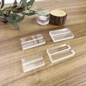 Arch Acrylic Table Numbers with Stands 5x7 Inch Clear Wedding Table Signs with Numbers with White Printed Script