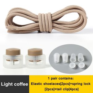 1 Pair Lazy Laces Elastic For Sneakers Snap Lock Shoelaces Without Ties Suitable For Children And Adults Round Shoelace Artifact