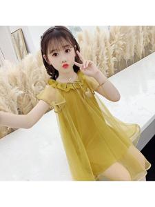 Fashionable Princess Dress Summer Clothes for Girls Childrens Summer Dress Trendy Clothes Polyester Fiber No Brand Registered