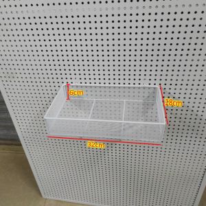 Metal Hanging Shelf Storage Basket Hole Board Accessories