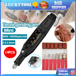 Electric Grinder Grinding Machine Adjustable Speeds Engraving Pen Mini Dremel Drill Milling Polishing Drilling Cutting Mini Drill Rotary Tools